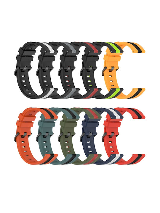 Two-Tone Silicone Watch Strap Huawei Watch GT 2e 22mm Black+Gray