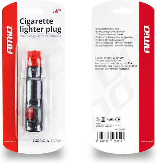 Euro Din 12 24v Lighter Socket Switch