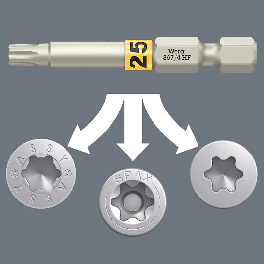 Wera 05060505001 Bit Retention Function 867/4 Torx Hf X 50 Mm Screwdriver Bits