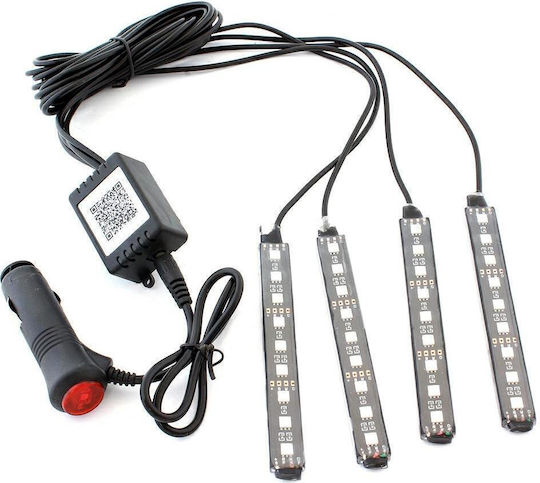 Lumini LED RGB pentru sub mașină, interior și exterior, Bluetooth 12cm Zd65b