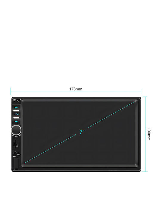 Alista Home Auto-Audiosystem 2DIN (Bluetooth/USB/AUX)