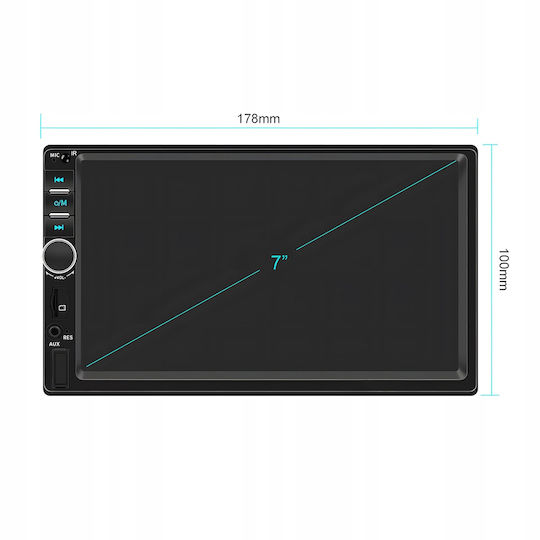 Alista Home Sistem Audio Auto 2DIN (Bluetooth/USB/AUX)