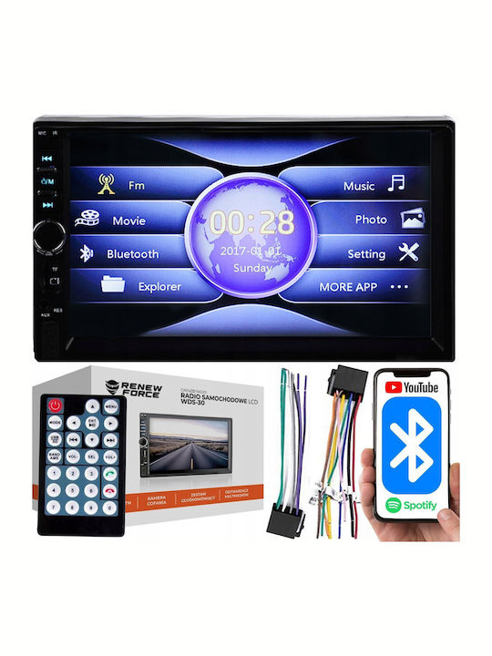 Alista Home Auto-Audiosystem 2DIN (Bluetooth/USB/AUX)