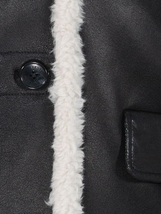 Leather Women's Black Coat