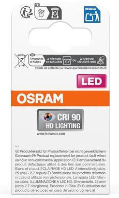 Osram LED Bulb 6.1W for Socket GU5.3 and Shape MR16 Warm White 621lm Dimmable