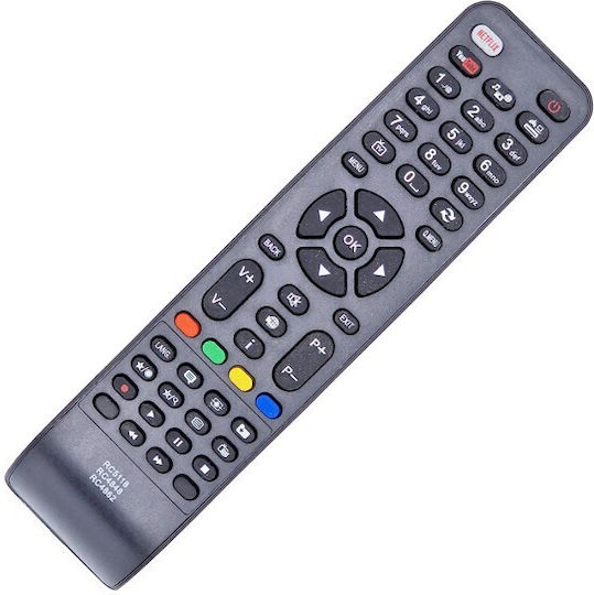 Rc-4848 Remote Control LCD LED Hitachi Telefunken Dual Teletech Horizon Nei Netflix