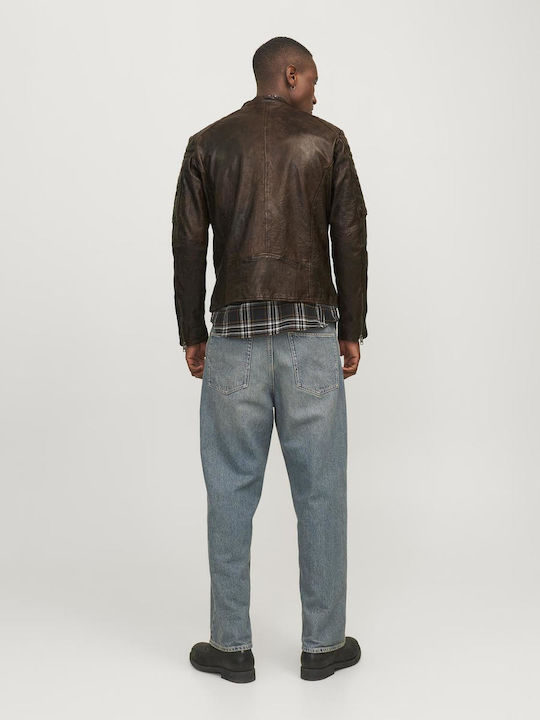 Leather Jacket Brown Stone