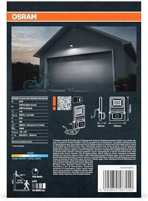 Osram Στεγανός Προβολέας LED 30W Φυσικό Λευκό 4000K με Αισθητήρα Κίνησης IP44