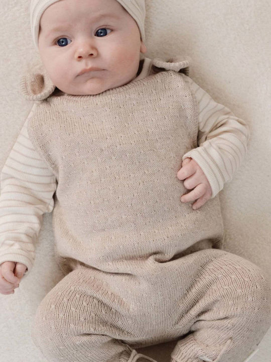 Little Dutch Baby Bodysuit Sleeveless Soft Beige Melee