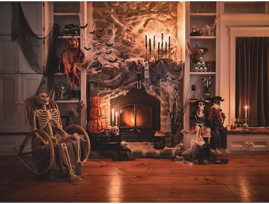 Γίγας Διακοσμητικός Σκελετός Halloween Αρθρώσεις Πόζες 152εκ
