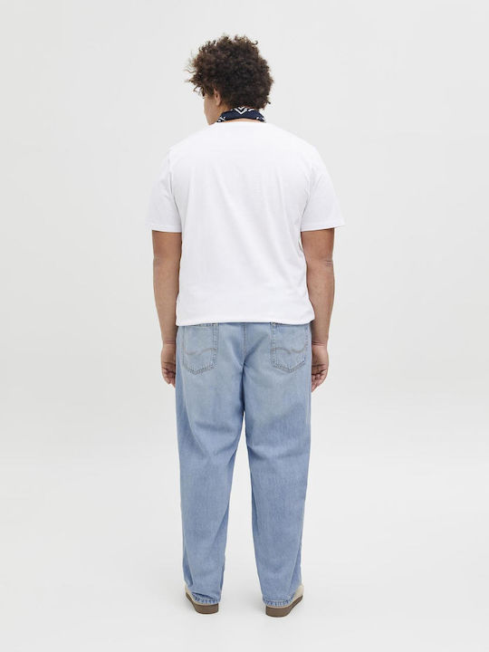 Men's Jeans Pants with Relaxed Straight Fit Blue Denim