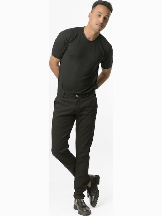Παντελόνι Chino Ελαστικό σε Slim Εφαρμογή Black