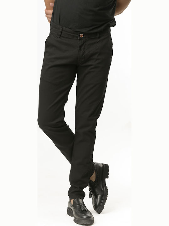 Παντελόνι Chino Ελαστικό σε Slim Εφαρμογή Black
