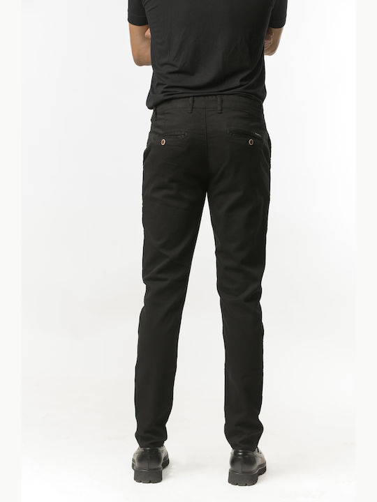 Παντελόνι Chino Ελαστικό σε Slim Εφαρμογή Black