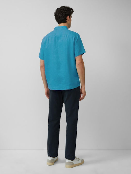 Cu mânecă scurtă In Cămașă Turquoise