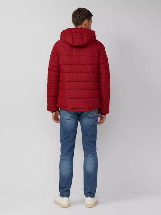 3 in 1 Winter Jacket Puffer Dark Red