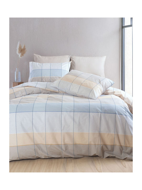 Rythmos Duvet Set Single 160x240cm Colette Grey Light Blue 2pcs 380 GSMGsm