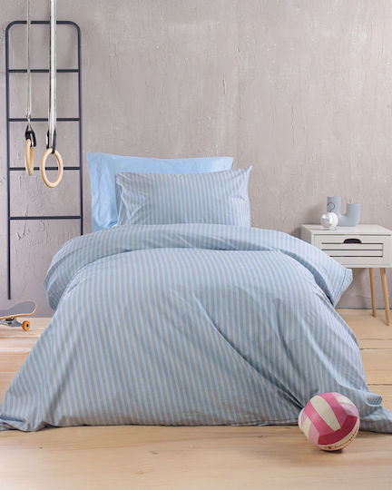 Rythmos Σετ Πάπλωμα Υπέρδιπλο 220x240εκ. Polene Μπλε 3τμχ 380 GSM