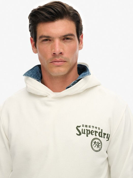 Narrative Sweatshirt mit Kapuze Ivory