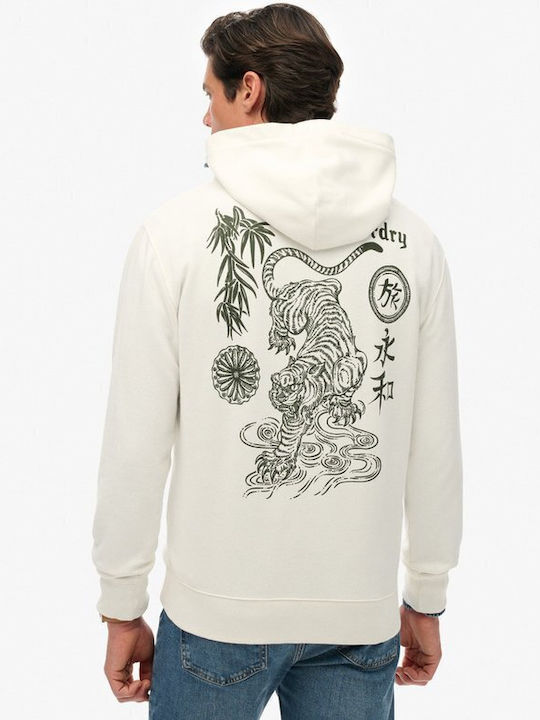 Narrative Sweatshirt mit Kapuze Ivory