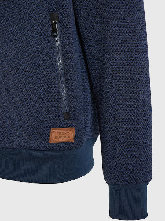 Cardigan With Hood Navy Blue