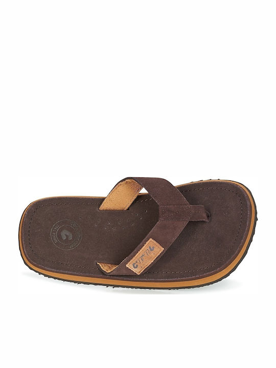 2luxe Ανδρικά Flip Flops Καφέ
