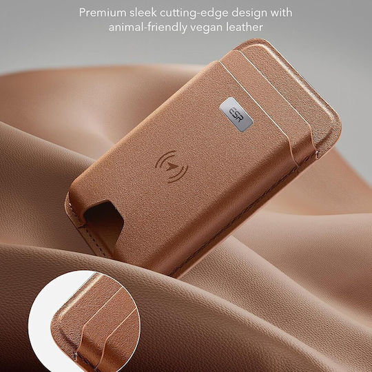 ESR MagSafe Card Case Geo Boost (HaloLock) in Brown color