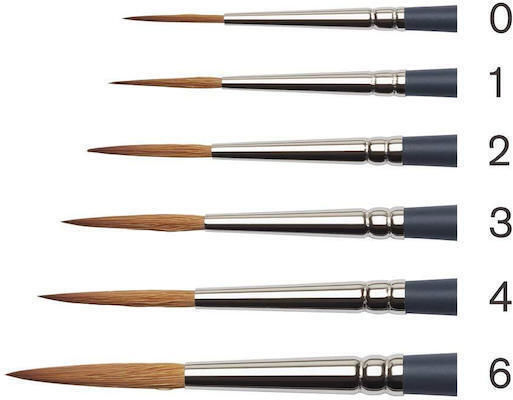 Winsor & Newton 5011306 Professional Watercolor Brush Paintbrush Watercolor Paints Synthetic Fibers Ergonomic Handle Durable & Shape-Retaining Short Handle Rigging Brush No 6