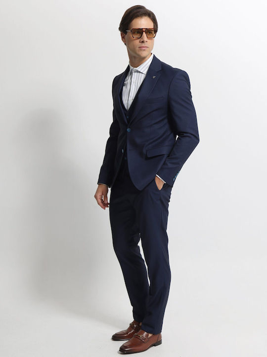 Herrenanzug mit Weste Navy Blue