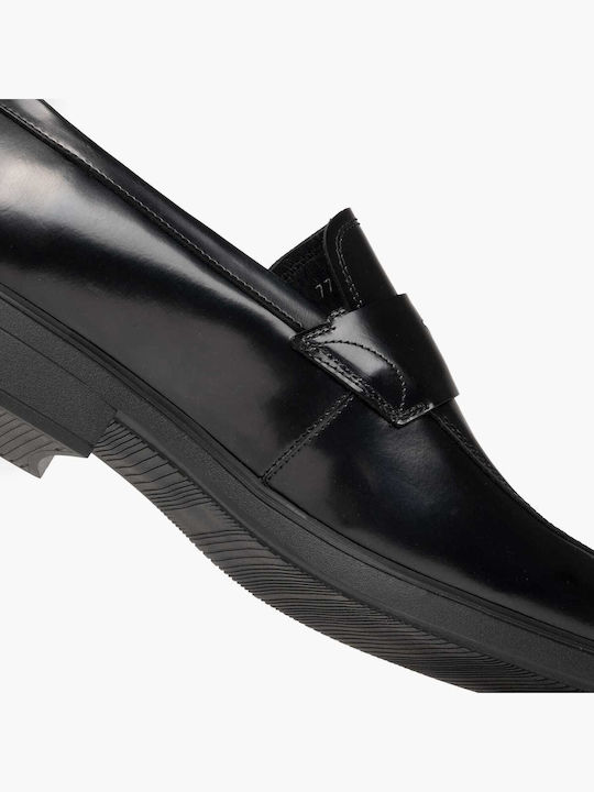 Men's Leather Loafers Black