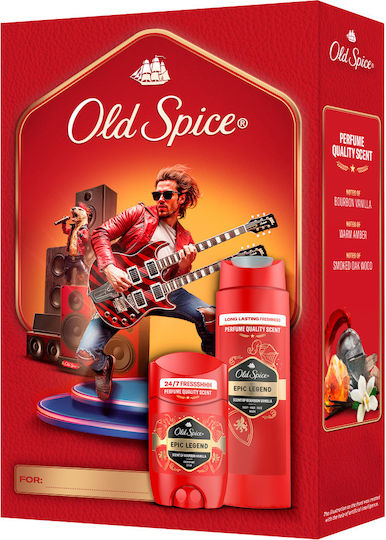 Old Spice Knight Σετ Δώρου Για Άνδρες Με Αποσμητικό Στικ Και Αφρόλουτρο Epic Legend, 24ωρη Φρεσκάδα για καθημερινή χρήση, Άρωμα με Ποιοτική Μυρωδιά Που Διαρκεί