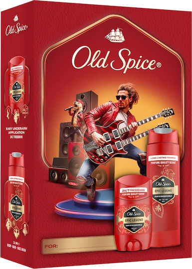 Old Spice Knight Σετ Δώρου Για Άνδρες Με Αποσμητικό Στικ Και Αφρόλουτρο Epic Legend, 24ωρη Φρεσκάδα για καθημερινή χρήση, Άρωμα με Ποιοτική Μυρωδιά Που Διαρκεί