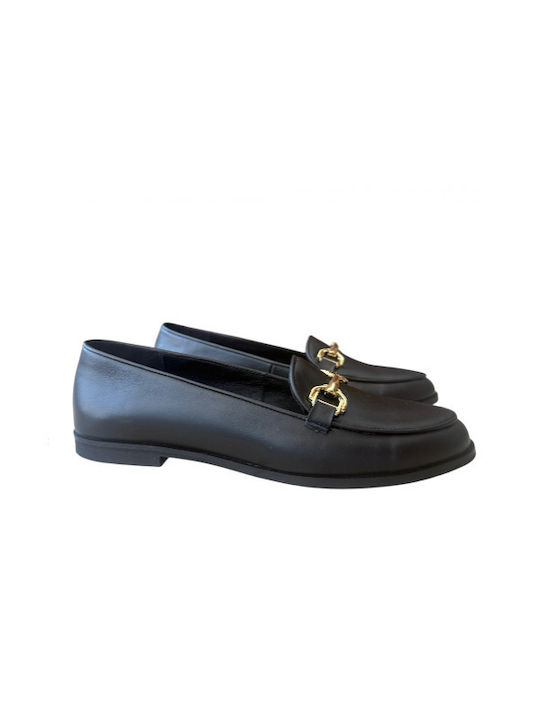 Lederne Damen Ballerinas in Schwarz Farbe