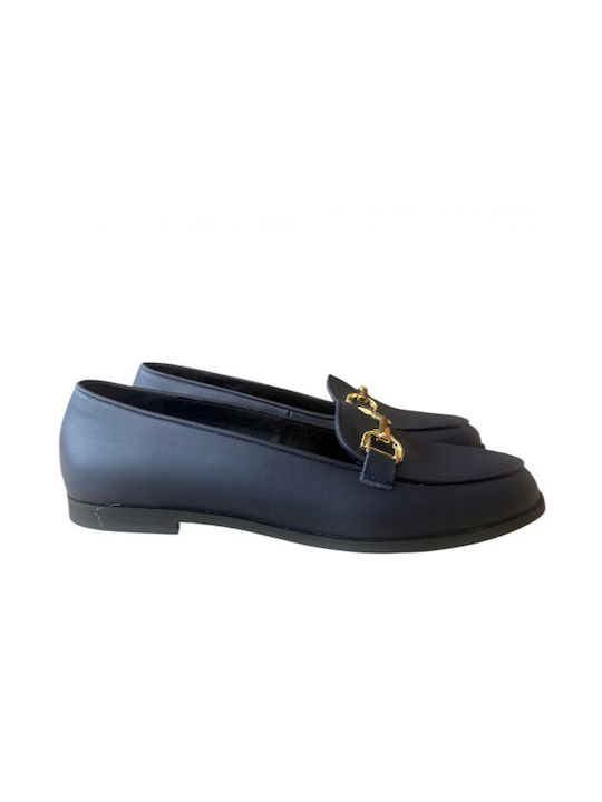 Lederne Damen Ballerinas in Blau Farbe