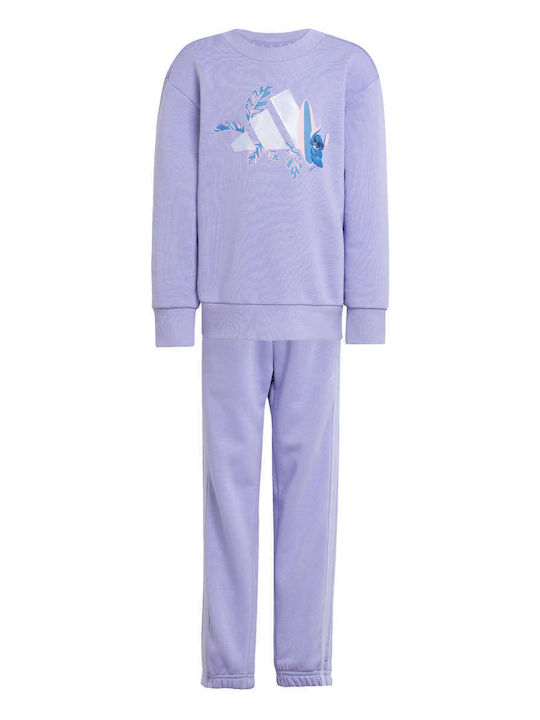 Kids Sweatpants Set Purple 2pcs Lilo & Stitch Set