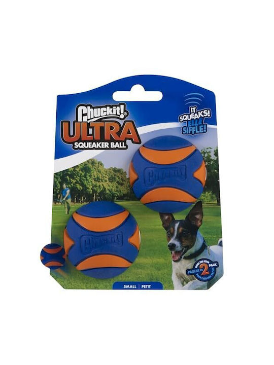 Chuckit Ultra Squeaker Топка Игра Куче от Каучук Small Син 2бр
