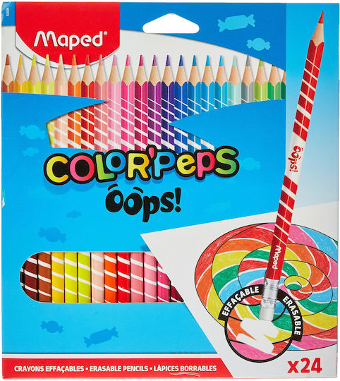 Maped Color'Peps Oops Colored Pencil Set with Eraser Package of 1 packages