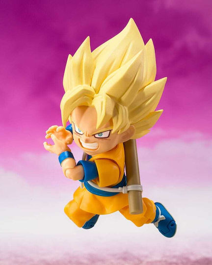Dragon Ball S.h Figuarts Super Saiyan Son Goku Mini Φιγούρα Δράσης 8cm