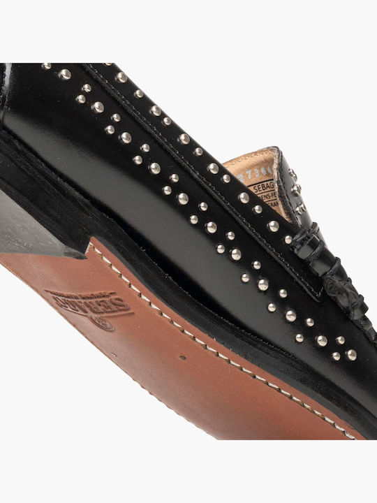 Δερμάτινα Γυναικεία Loafers σε Μαύρο Χρώμα