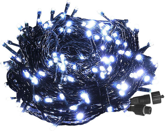 100 Lights LED 8m. Cold White in String 1pcs