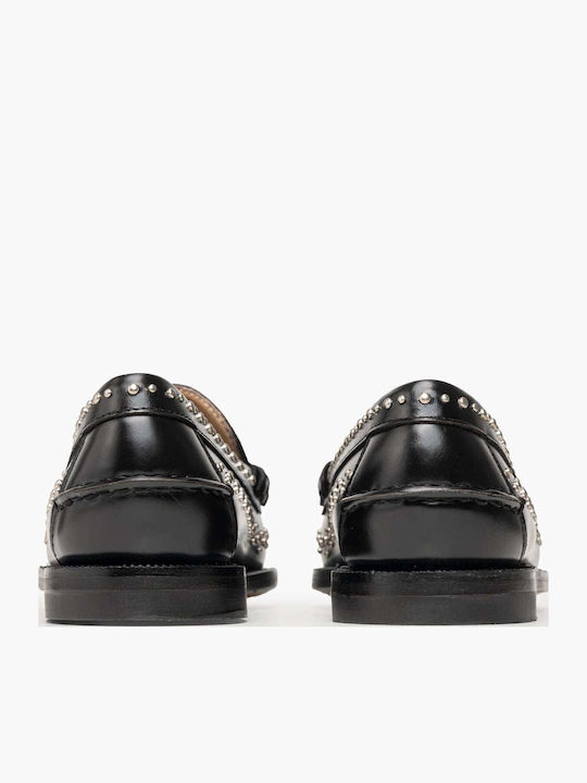 Δερμάτινα Γυναικεία Loafers σε Μαύρο Χρώμα