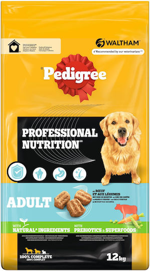 Pedigree 12kg Hrană Uscată pentru Câini Adulţi de Rase Mici cu Carne de vită și Legume