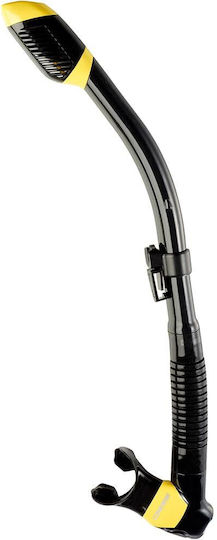 CressiSub Snorkel Black/Yellow with Silicone Mouthpiece