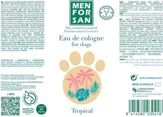 Men for San Tropical Spray Κολώνια Σκύλου 125ml