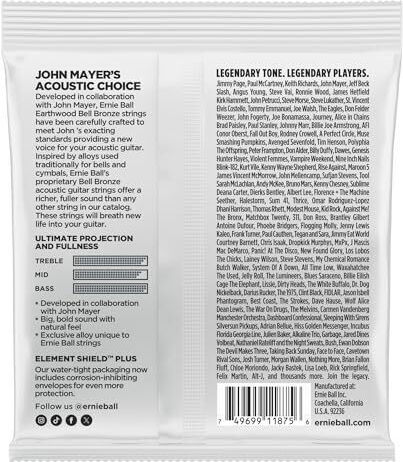 Ernie Ball Earthwood Набор Струни За Акустична Китара Бронз 11 - 52