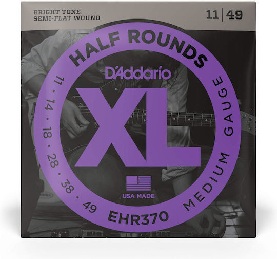 Daddario XL Half Rounds Σετ Χορδών Stainless Steel Ηλεκτρικής Κιθάρας 11 - 49" Medium