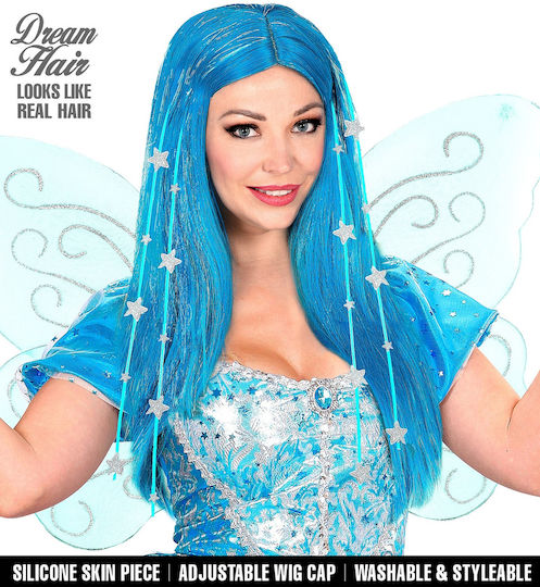 Fairy Αποκριάτικη Περούκα Ίσια Μπλε για Halloween