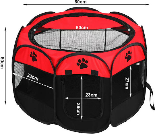 Foldable Park Dog in Yellow Color 80 x 80 x 60cm