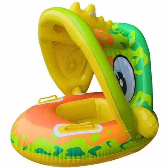 Schwimmtrainer mit Länge 70cm und Sonnenschutz Grüner Dinosaurier