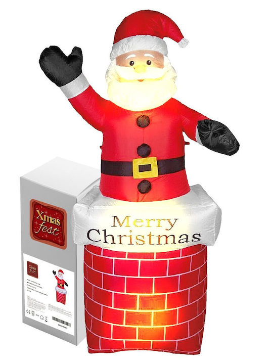 Outdoor Illuminated Santa Claus Electric Red